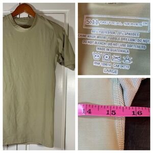 5.11 Tactical‎ Series Moisture Wicking Shirt Mens Large Performance Layering Gym